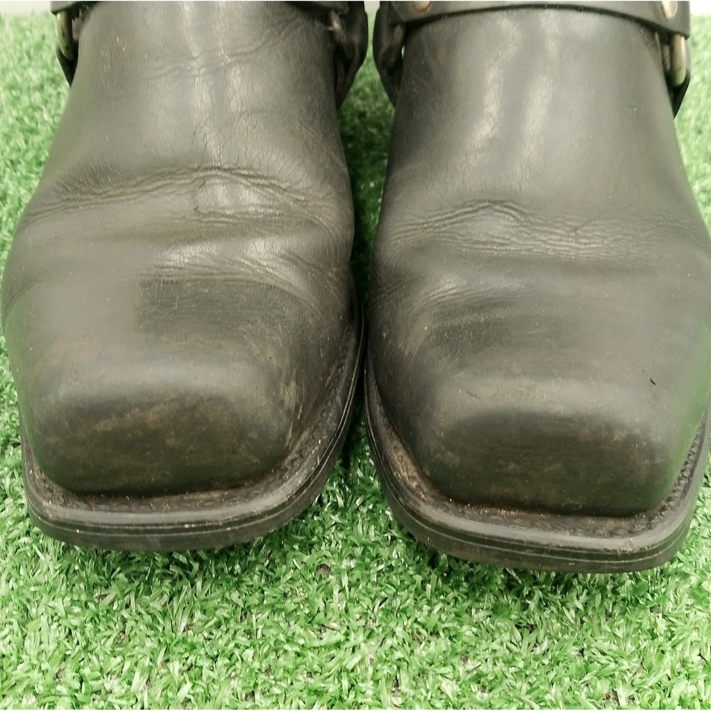 Double H HH Boot Company Mens Size 9 2E Wide Black Leather Harness Made In USA - Picture 13 of 14